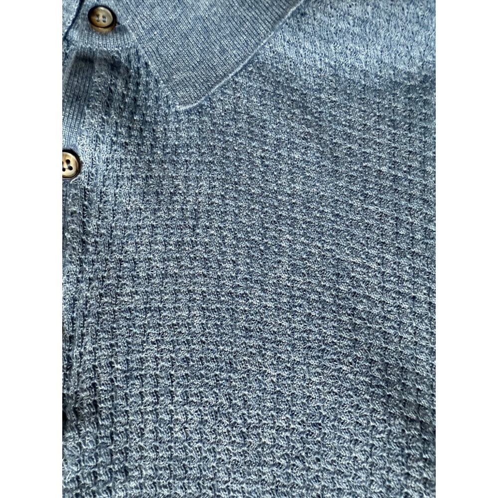Irish Crone Men's Polo Sweater in Blue Size Medium Preppy - Picture 3 of 5
